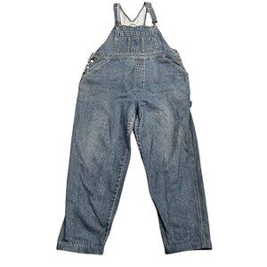 London London Denim Overalls, Med Wash, 18